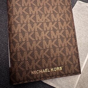 Michael Kors Dark Brown Monogram Travel Wallet